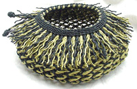 Asilomar Basket. Kit contains instructions and cords made from paper ribbon