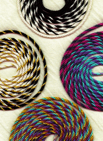 [cords with color changes along the length]