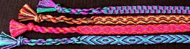 friendship bracelets woven with 8 tablets