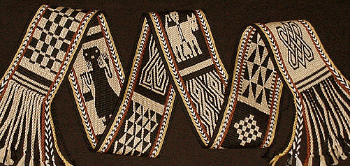 tablet-woven band with motifs from African textiles