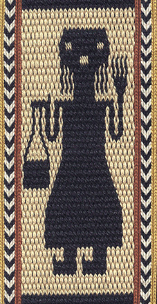 motif based on Ethiopian tablet weaving: the queen's attendant