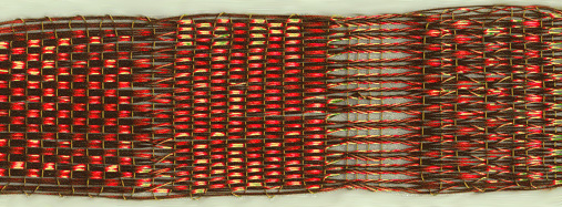 [Tablet weaving with copper wire]