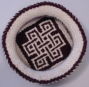 [TLOI hat with eternal knot design -- inside view]